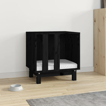 Hondenhok Massief Grenenhout 50 x 40 x 52 cm Zwart