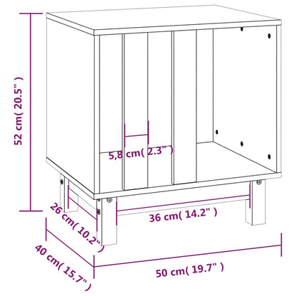 Hondenhok Massief Grenenhout 50 x 40 x 52 cm Zwart