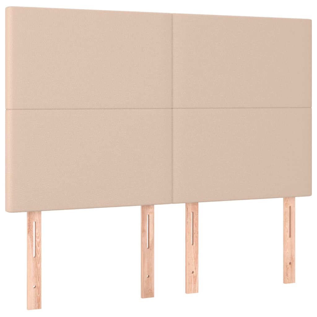 Boxspring met matras kunstleer cappuccinokleurig 140x190 cm