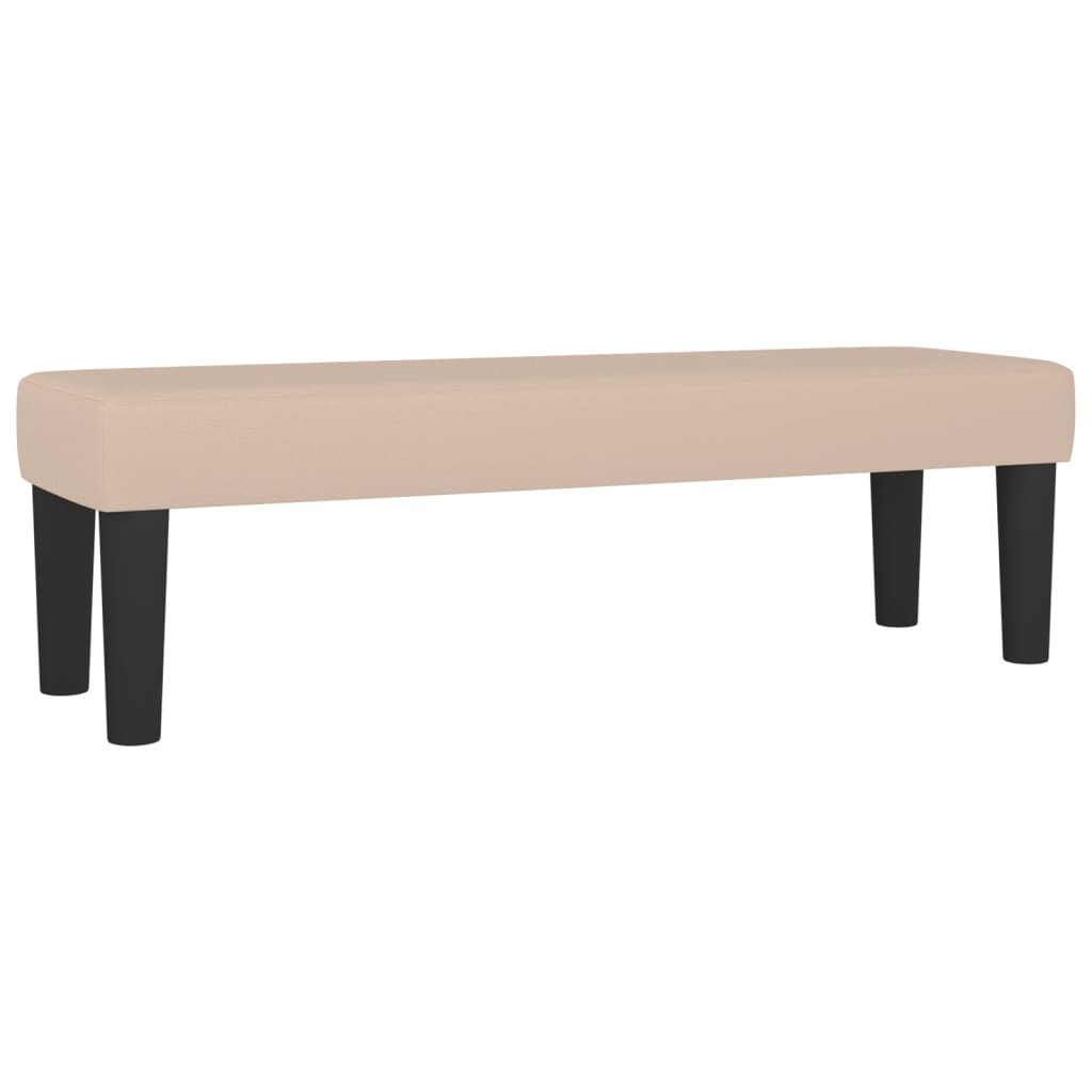 Boxspring met matras kunstleer cappuccinokleurig 140x190 cm