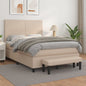 Boxspring met matras kunstleer cappuccinokleurig 140x190 cm