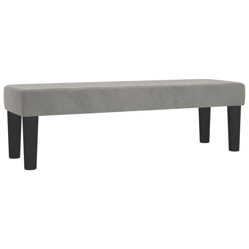 Boxspring met matras fluweel lichtgrijs 140x200 cm