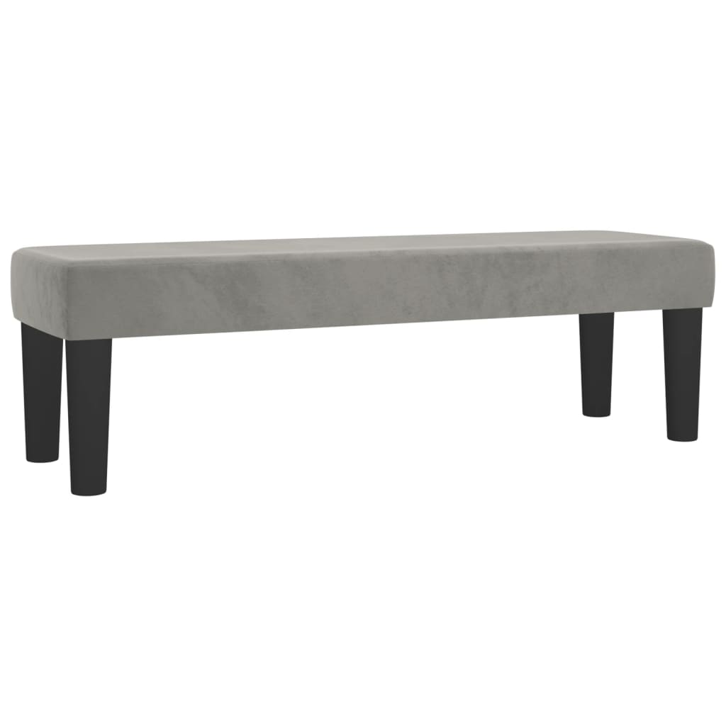 Boxspring met matras fluweel lichtgrijs 140x200 cm