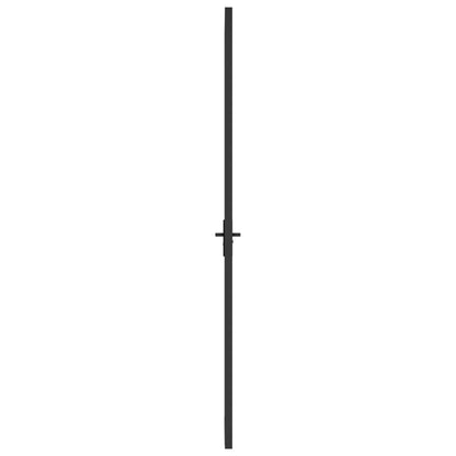Binnendeur 76x201,5 cm matglas en aluminium zwart