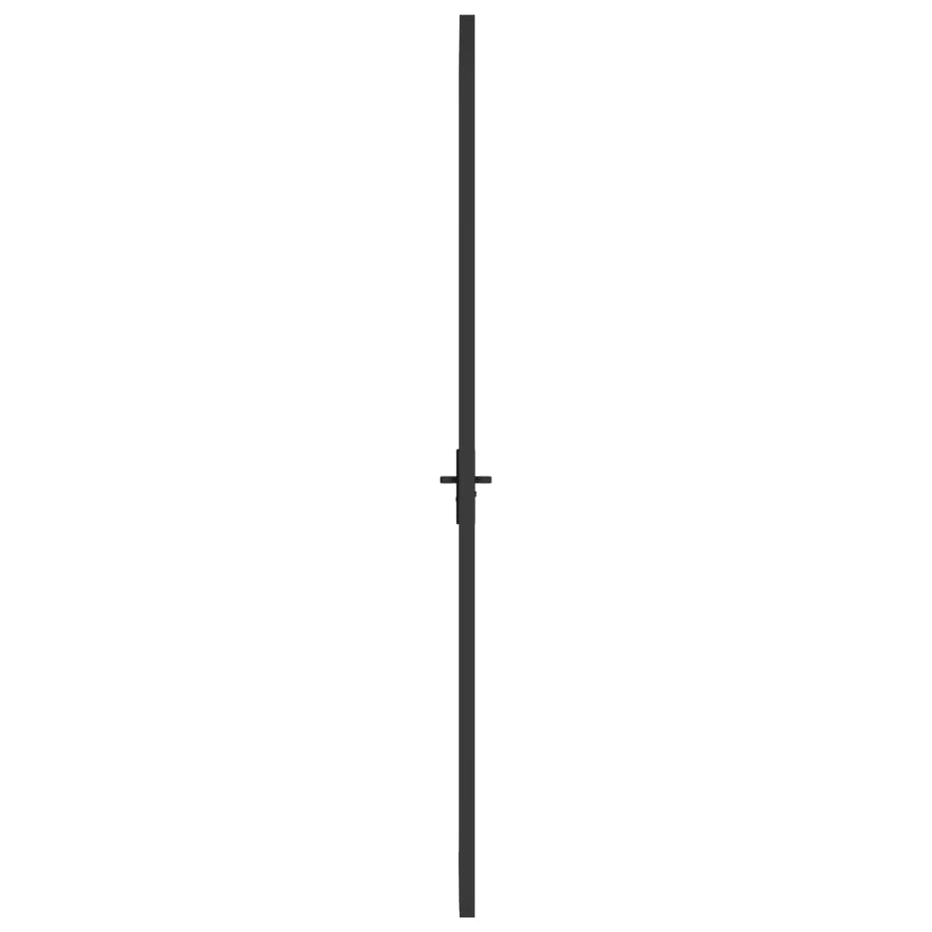 Binnendeur 102,5x201,5 cm ESG-glas en aluminium zwart