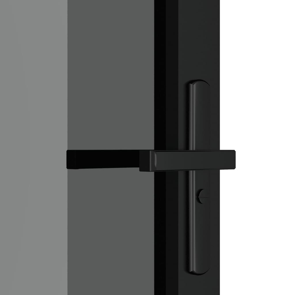Binnendeur 102,5x201,5 cm ESG-glas en aluminium zwart