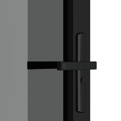 Binnendeur 102,5x201,5 cm ESG-glas en aluminium zwart