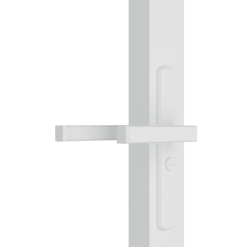 Binnendeur 102,5x201,5 cm ESG-glas en aluminium wit