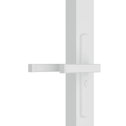 Binnendeur 83x201,5 cm ESG-glas en aluminium wit