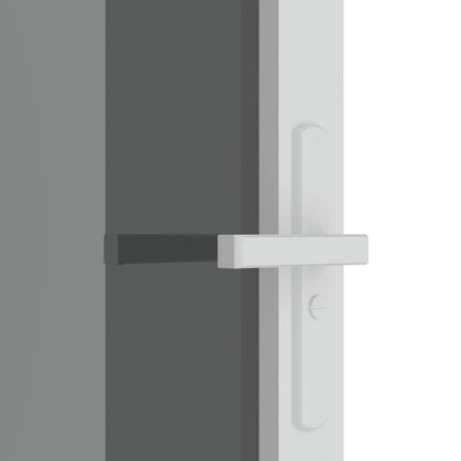 Binnendeur 83x201,5 cm ESG-glas en aluminium wit
