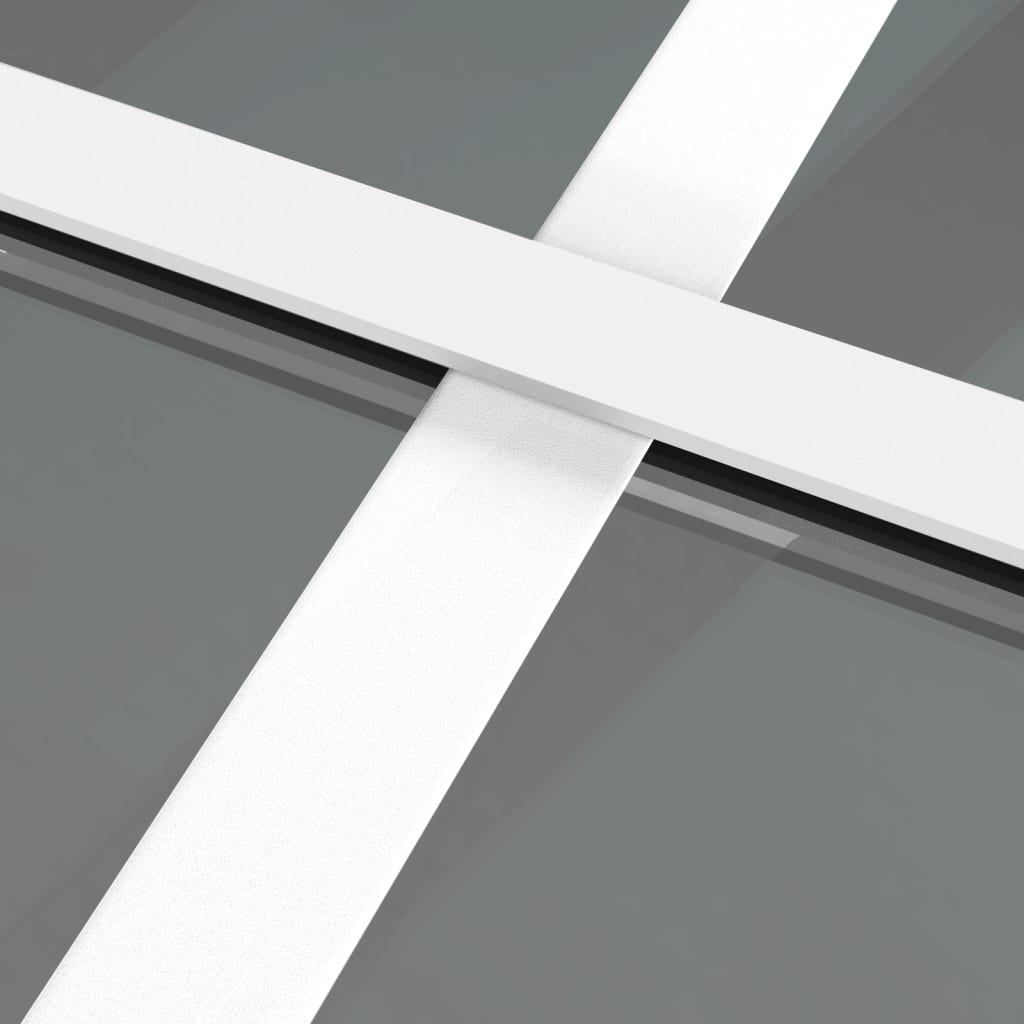 Binnendeur 83x201,5 cm ESG-glas en aluminium wit