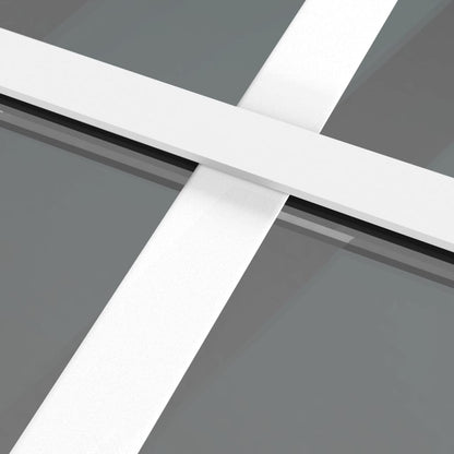 Binnendeur 83x201,5 cm ESG-glas en aluminium wit