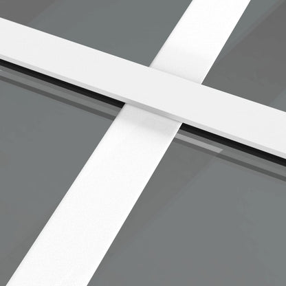 Binnendeur 93x201,5 cm ESG-glas en aluminium wit