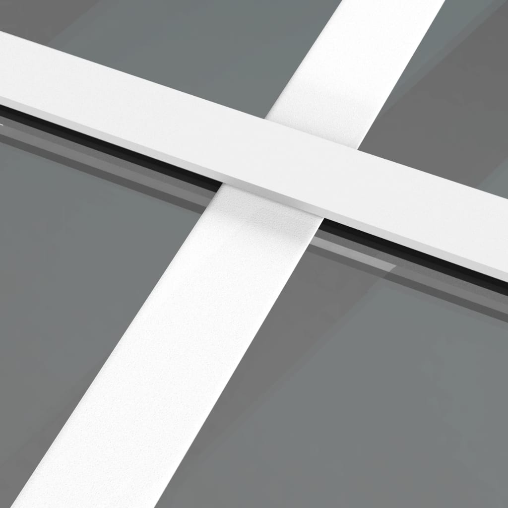Binnendeur 102,5x201,5 cm ESG-glas en aluminium wit