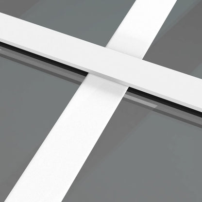 Binnendeur 102,5x201,5 cm ESG-glas en aluminium wit