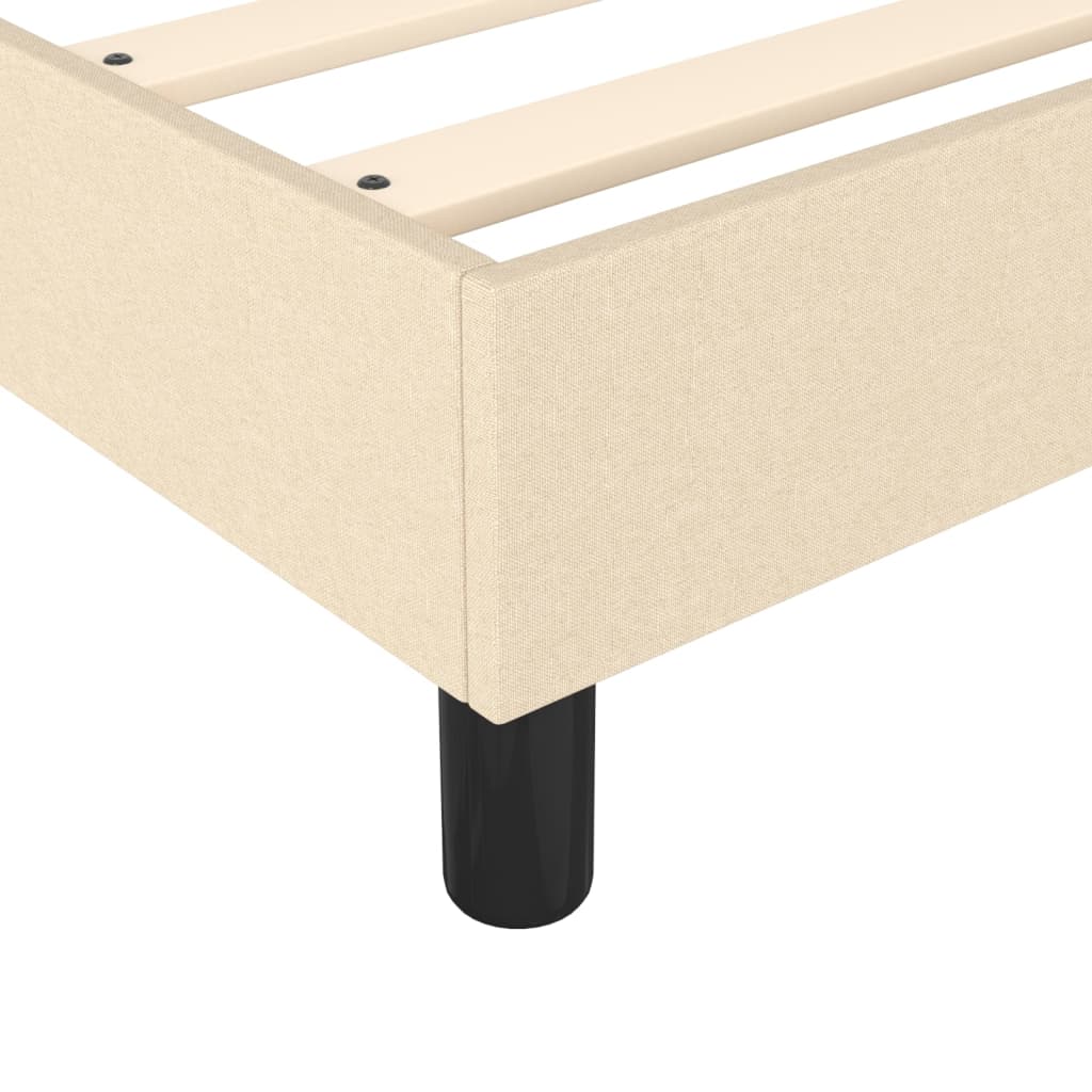 Boxspring met matras stof crèmekleurig 140x200 cm