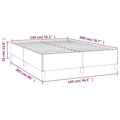 Boxspring met matras stof crèmekleurig 140x200 cm