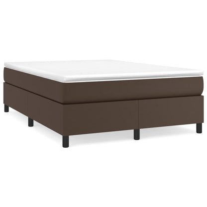 Boxspring met matras kunstleer bruin 180x200 cm