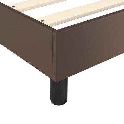 Boxspring met matras kunstleer bruin 180x200 cm