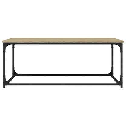 Salontafel 102x50x40 cm bewerkt hout en ijzer sonoma eikenkleur