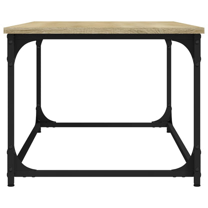 Salontafel 102x50x40 cm bewerkt hout en ijzer sonoma eikenkleur