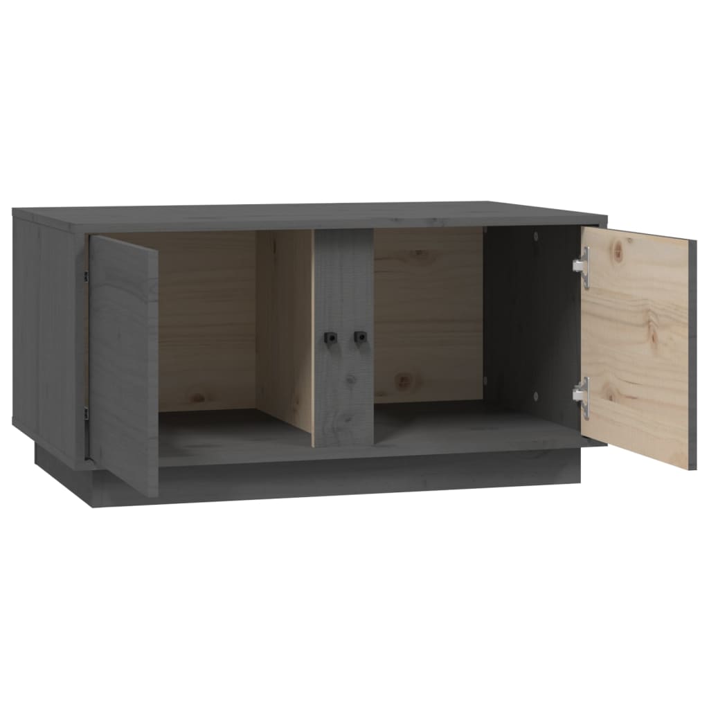 Salontafel 80x50x40 cm massief grenenhout grijs