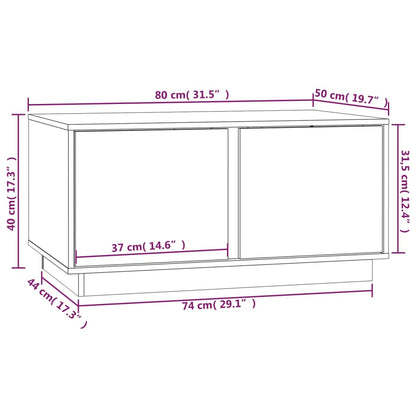 Salontafel 80x50x40 cm massief grenenhout grijs
