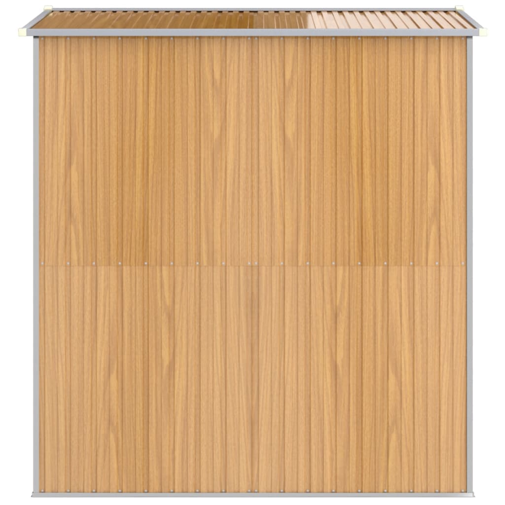 Tuinschuur 192x191x223 cm gegalvaniseerd staal lichtbruin