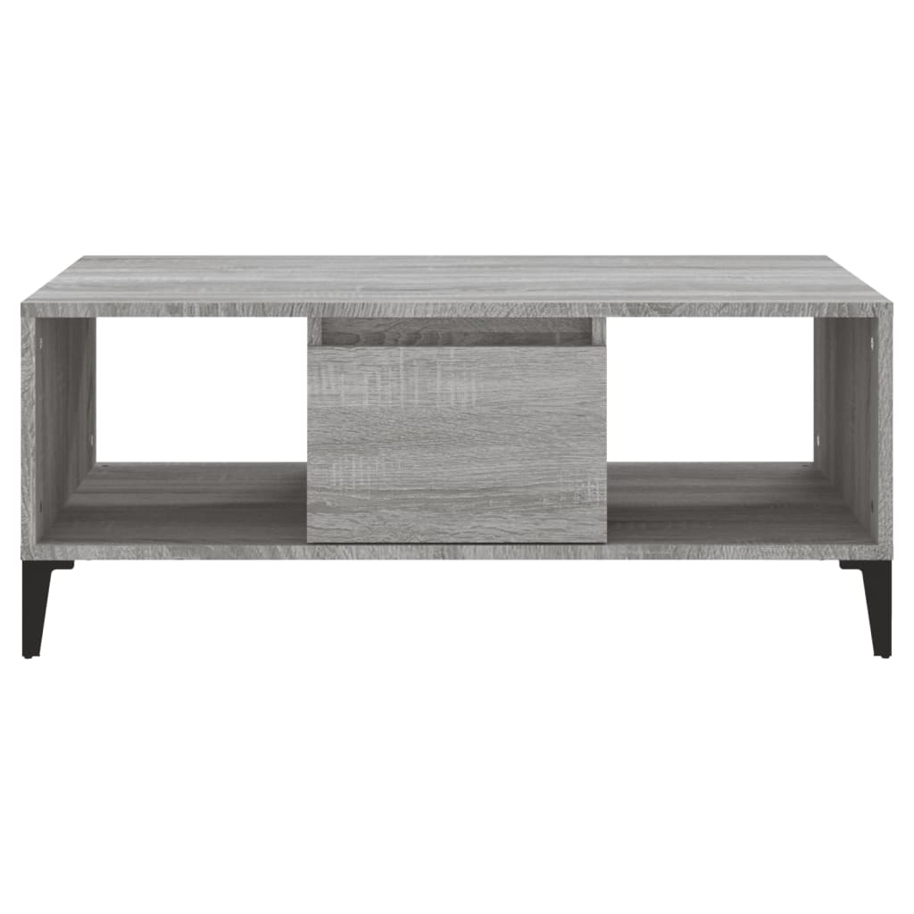 Salontafel 90x50x36,5 cm bewerkt hout grijs sonoma