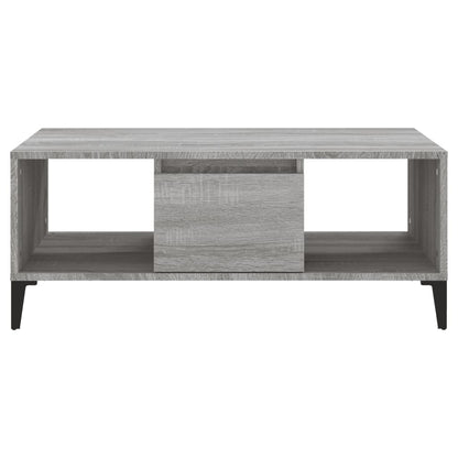 Salontafel 90x50x36,5 cm bewerkt hout grijs sonoma