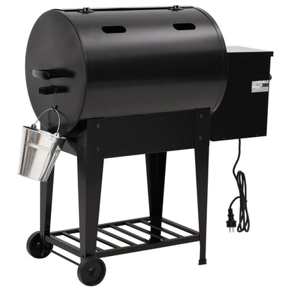 Pelletbarbecue met bodemplaat 94 cm ijzer zwart