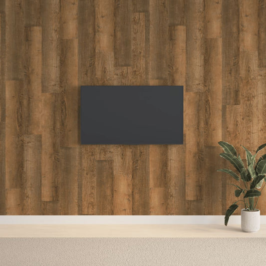 Wandpanelen Houtlook 2,06 M² Pvc Bruin 15 Donkerbruin