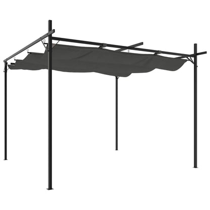 Pergola met uitschuifbaar dak 295x292x230 antracietkleurig
