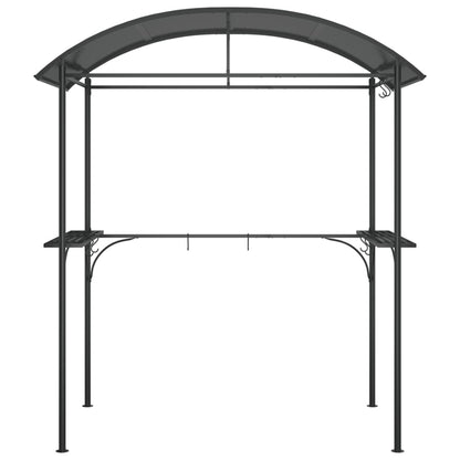 Barbecuepaviljoen met zijplanken 220x115x230 cm staal antraciet