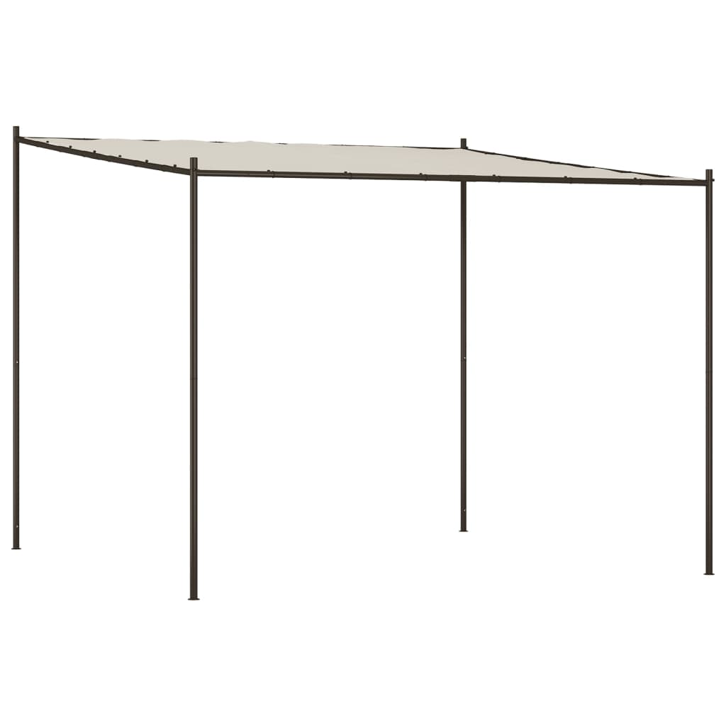 Prieel 3x3 m 180 g/m² stof en staal wit
