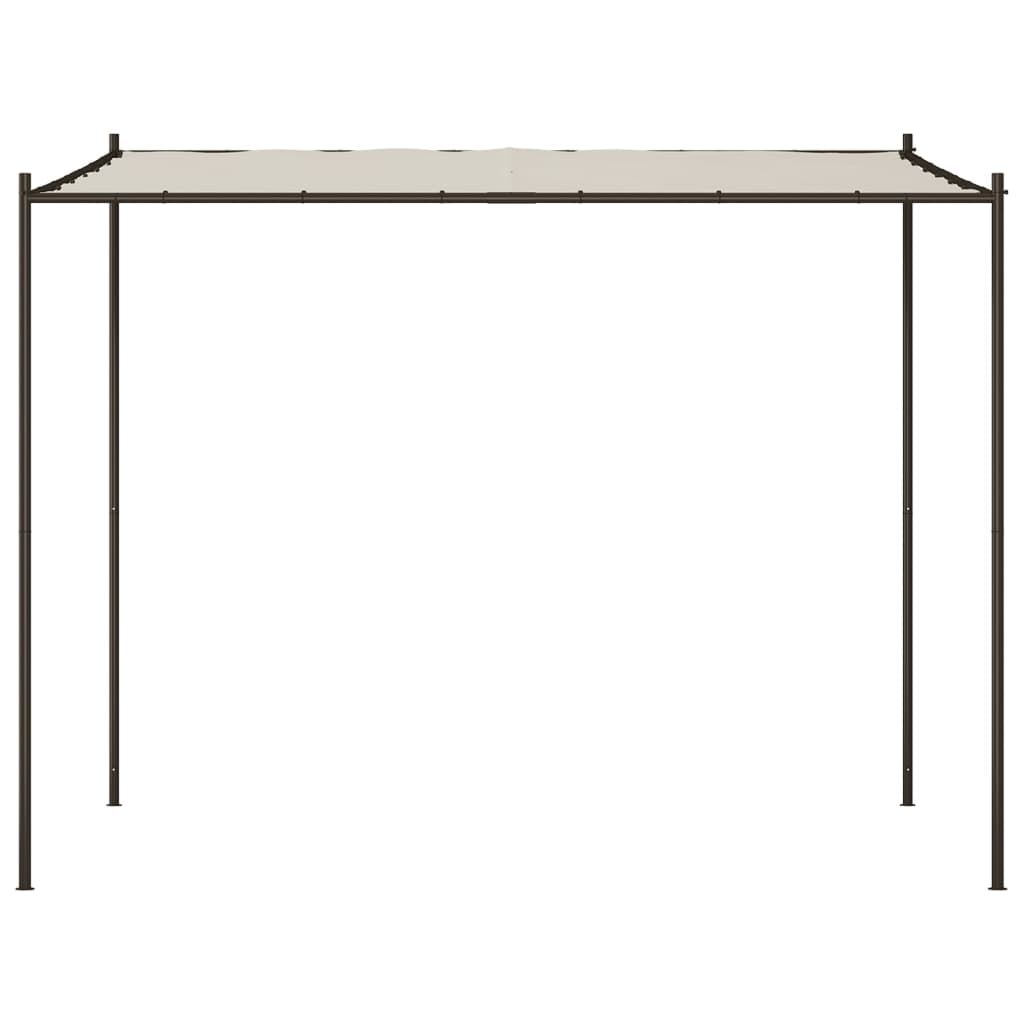 Prieel 3x3 m 180 g/m² stof en staal wit