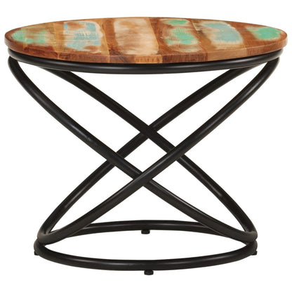 Salontafel Ø50x40 cm massief gerecycled hout en staal