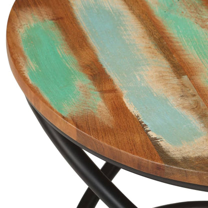 Salontafel Ø50x40 cm massief gerecycled hout en staal
