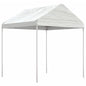 Prieel met dak 2,28x2,23x2,69 m polyetheen wit