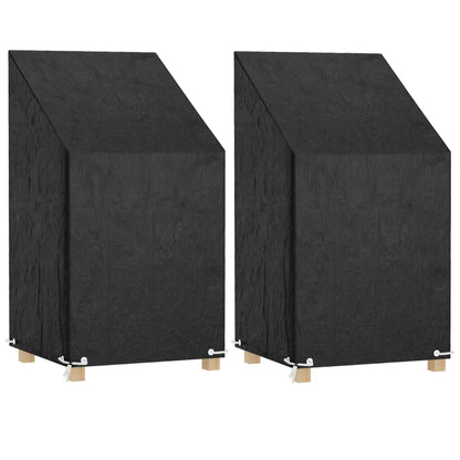 Tuinstoelhoezen 2 st met 8 oogjes 65x65x80/120 cm polyetheen