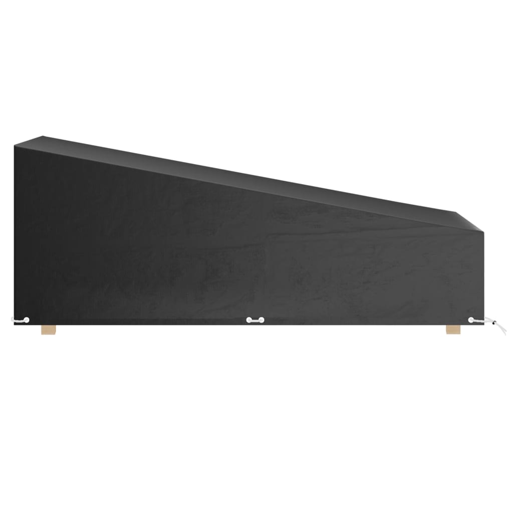 Ligbedhoezen 2 st met 12 oogjes 205x75x40/70 cm polyetheen