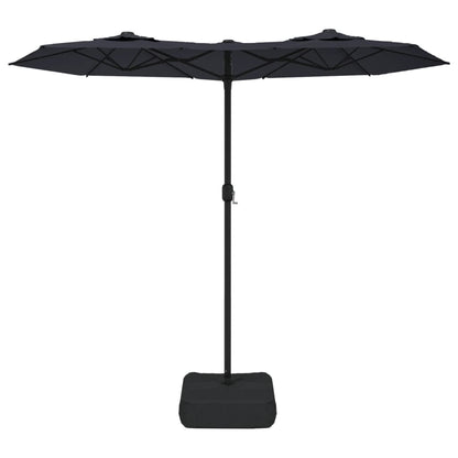 Parasol dubbel dak 316x240 cm zwart