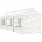 Prieel met dak 6,69x2,28x2,69 m polyetheen wit