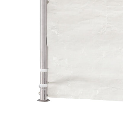 Prieel met dak 6,69x2,28x2,69 m polyetheen wit