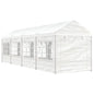 Prieel met dak 8,92x2,28x2,69 m polyetheen wit