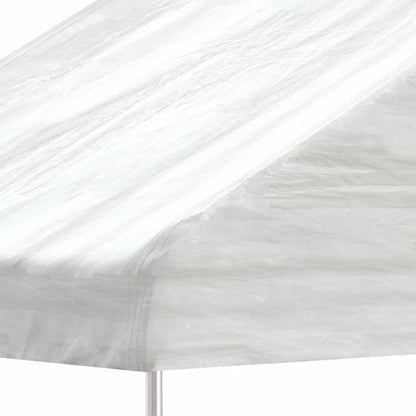 Prieel met dak 11,15x2,28x2,69 m polyetheen wit