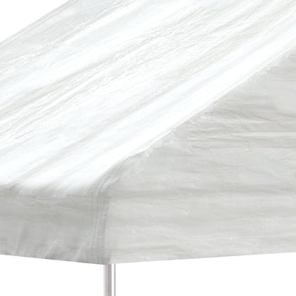 Prieel met dak 11,15x4,08x3,22 m polyetheen wit