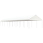 Prieel met dak 20,07x4,08x3,22 m polyetheen wit