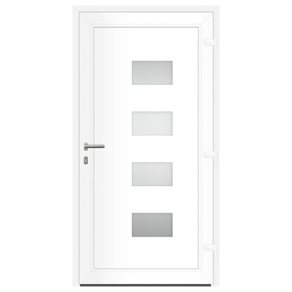 Voordeur 100x200 cm aluminium en PVC wit
