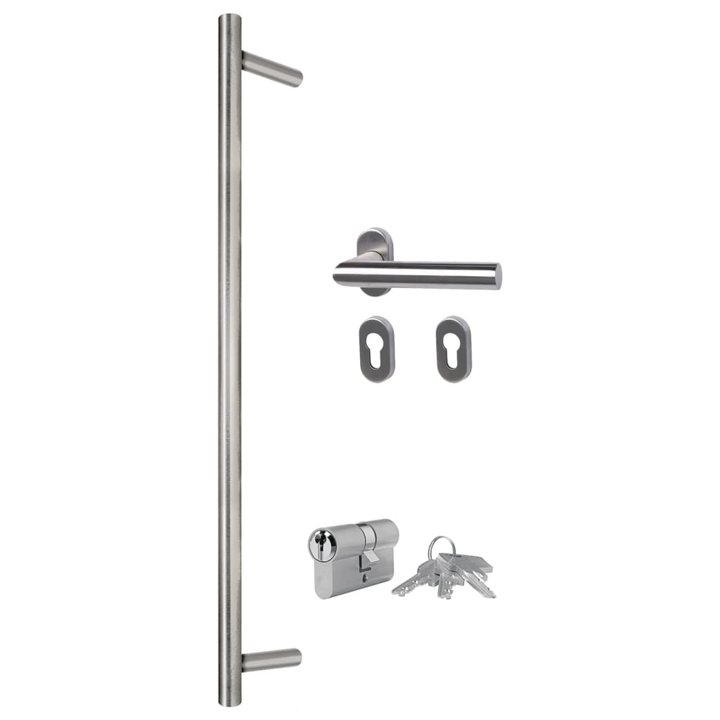 Voordeur 100x200 cm aluminium en PVC wit